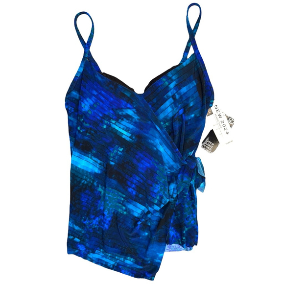 NWT Women's Magicsuit Tankini Top Women’s Size 8 Blue - Picture 1 of 6